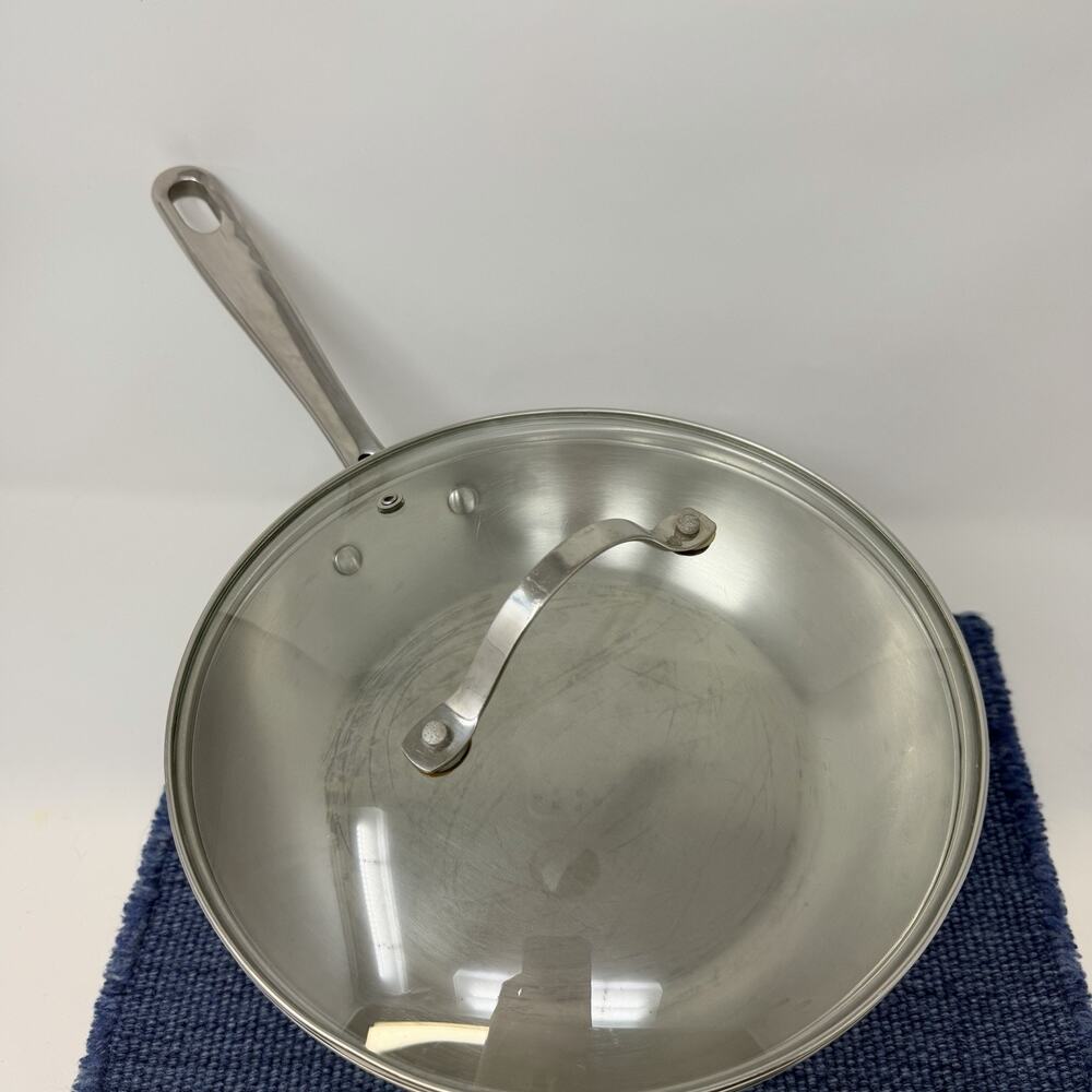 Emeril 10" Stainless Steel Saute’/Fry Skillet With Glass Lid